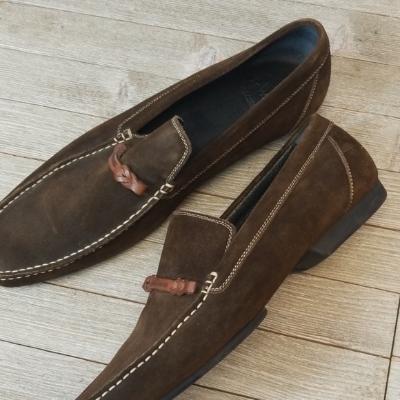 T-Way A.testoni Brown Suade Loafers Size11 - Picture 5 of 5